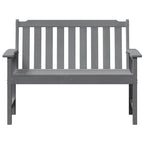 Garden Bench Light Grey 120 x 59 x 88 cm HDPE