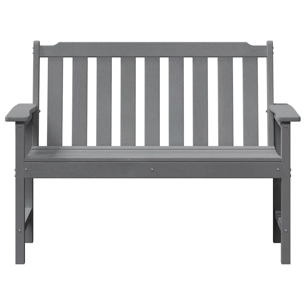 Garden Bench Light Grey 120 x 59 x 88 cm HDPE