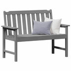 Garden Bench Light Grey 120 x 59 x 88 cm HDPE