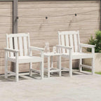 Garden Dining Chair 2 pcs White 65.5 x 59 x 88 cm HDPE