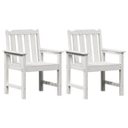 Garden Dining Chair 2 pcs White 65.5 x 59 x 88 cm HDPE