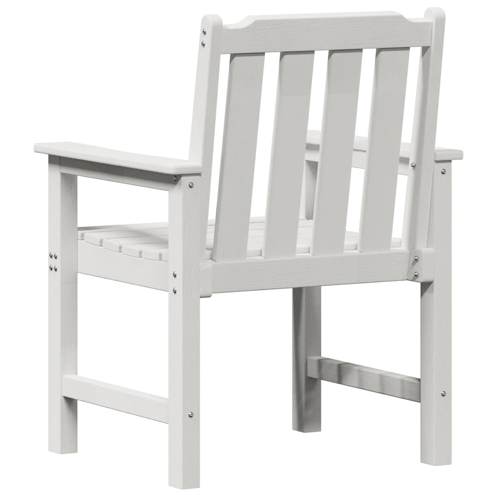 Garden Dining Chair 2 pcs White 65.5 x 59 x 88 cm HDPE