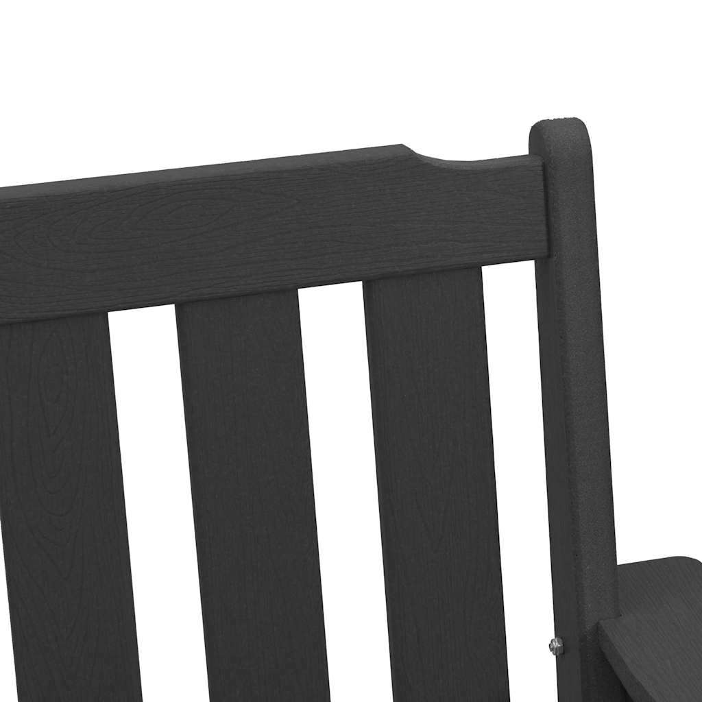 Garden Dining Chair 2 pcs Black 65.5 x 59 x 88 cm HDPE