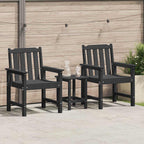Garden Dining Chair 2 pcs Black 65.5 x 59 x 88 cm HDPE