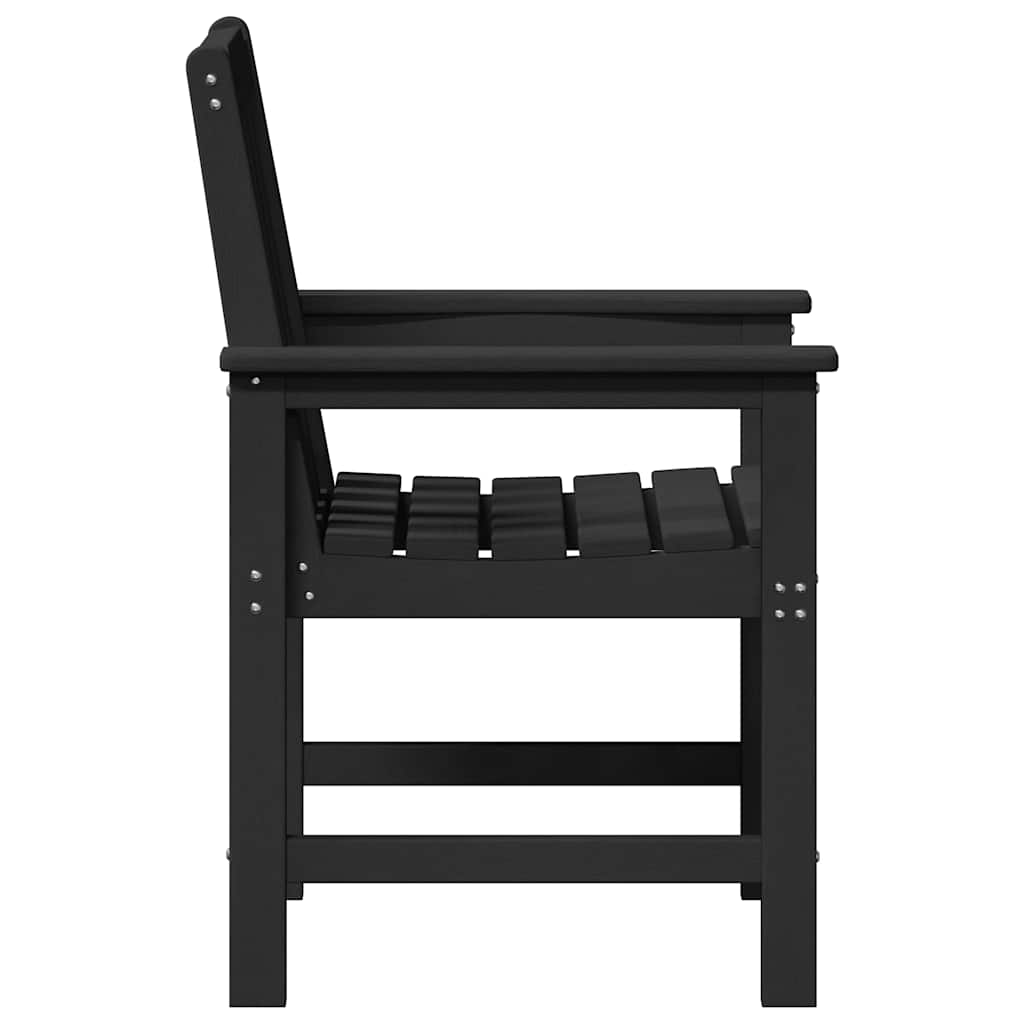 Garden Dining Chair 2 pcs Black 65.5 x 59 x 88 cm HDPE