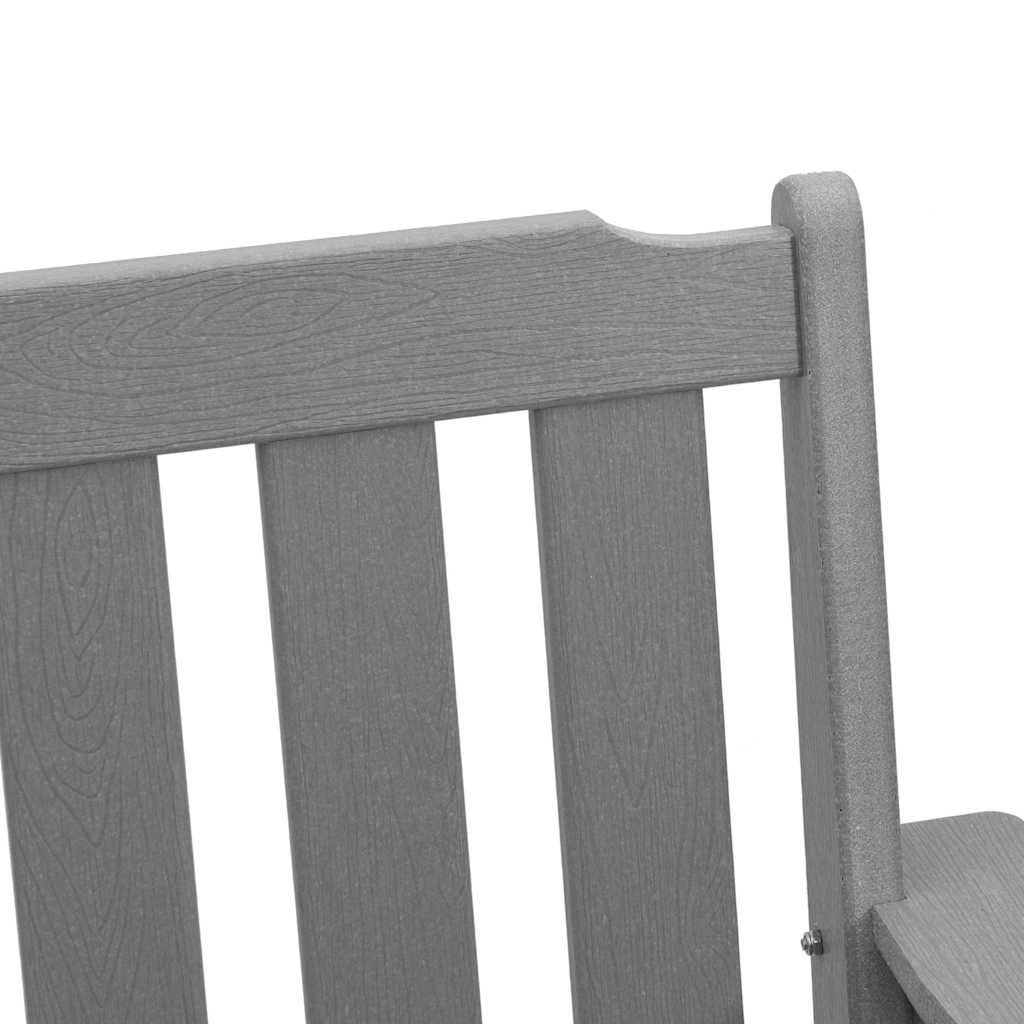Garden Dining Chair 2 pcs Light Grey 65.5 x 59 x 88 cm HDPE