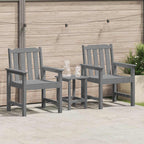 Garden Dining Chair 2 pcs Light Grey 65.5 x 59 x 88 cm HDPE