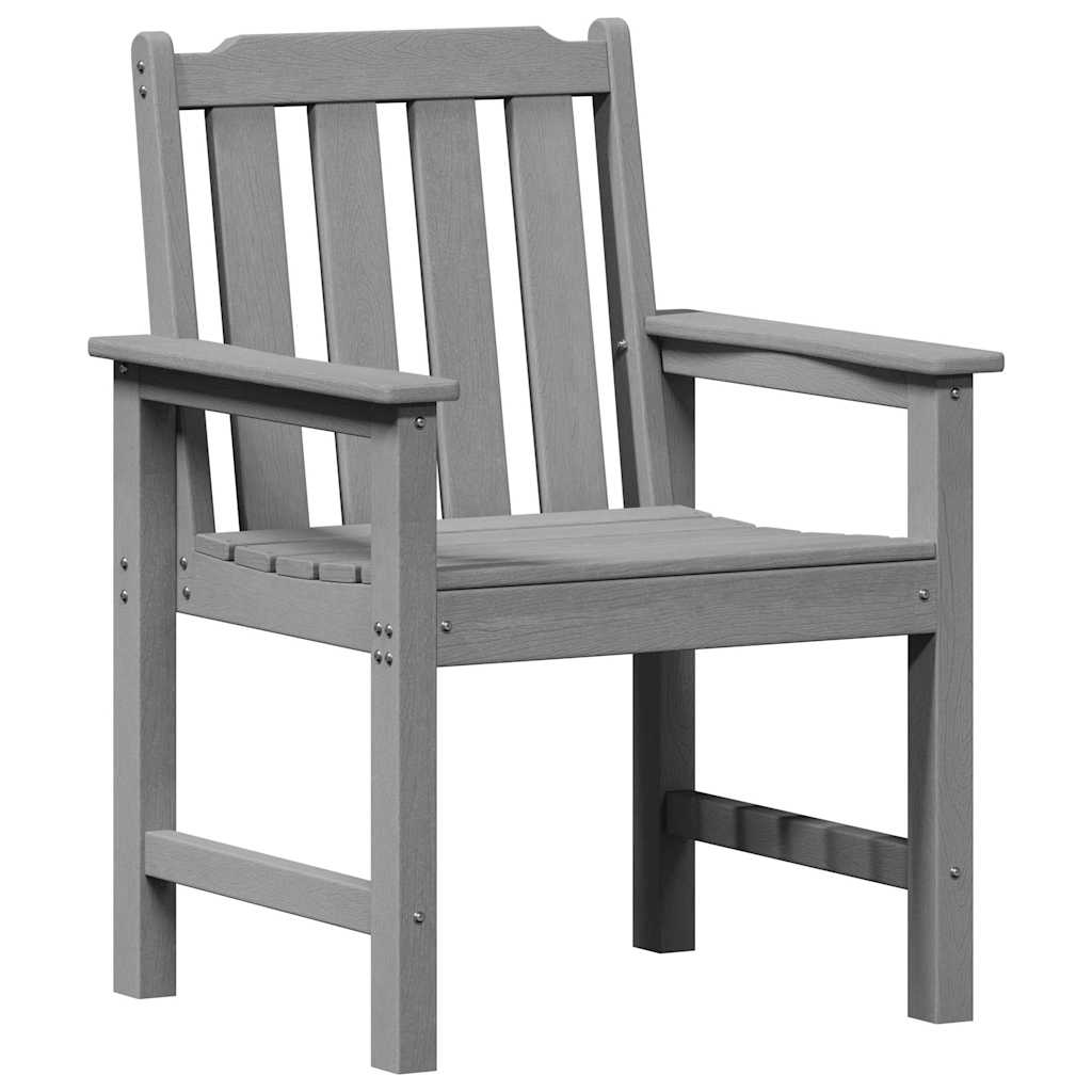 Garden Dining Chair 2 pcs Light Grey 65.5 x 59 x 88 cm HDPE