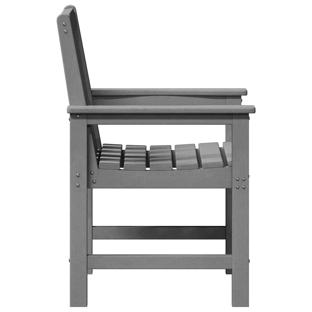 Garden Dining Chair 2 pcs Light Grey 65.5 x 59 x 88 cm HDPE