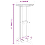 Bar Table White 55 x 55 x 107 cm Polyethylene