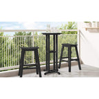Bar Table Black 55 x 55 x 107 cm Polyethylene