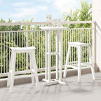 Bar Stool 2 pcs White 52 x 43 x 73.5 cm HDPE