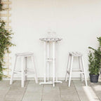 Bar Stool 2 pcs White 52 x 43 x 73.5 cm HDPE