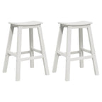 Bar Stool 2 pcs White 52 x 43 x 73.5 cm HDPE
