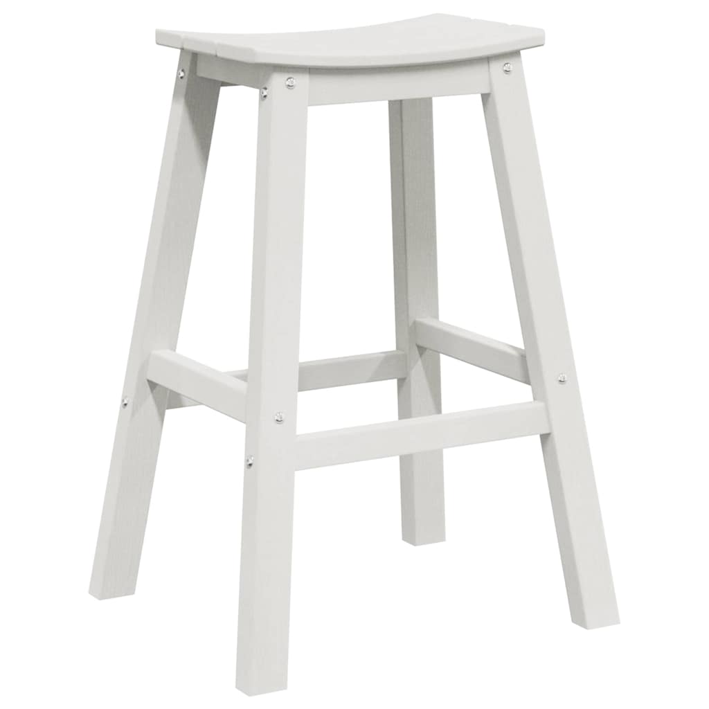 Bar Stool 2 pcs White 52 x 43 x 73.5 cm HDPE