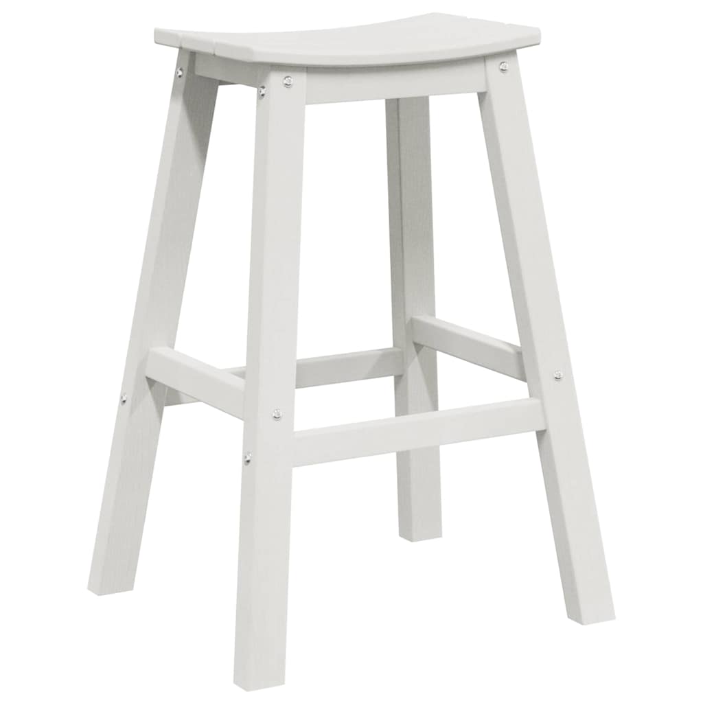 Bar Stool 2 pcs White 52 x 43 x 73.5 cm HDPE
