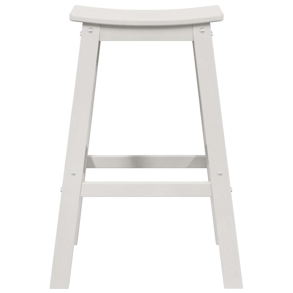 Bar Stool 2 pcs White 52 x 43 x 73.5 cm HDPE