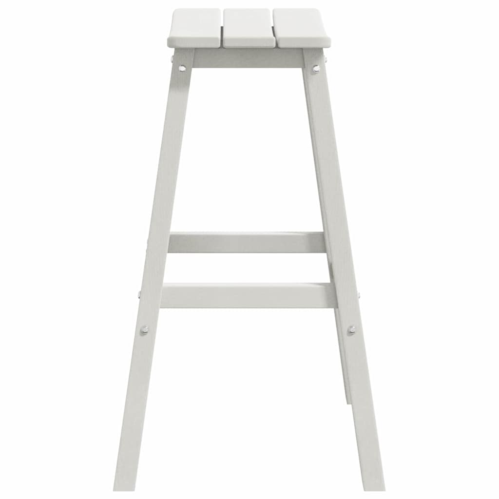 Bar Stool 2 pcs White 52 x 43 x 73.5 cm HDPE