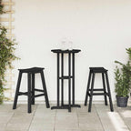Bar Stool 2 pcs Black 52 x 43 x 73.5 cm HDPE