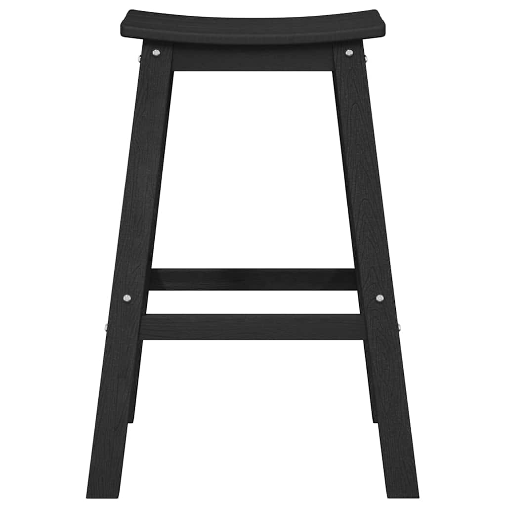 Bar Stool 2 pcs Black 52 x 43 x 73.5 cm HDPE