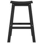 Bar Stool 2 pcs Black 52 x 43 x 73.5 cm HDPE