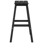 Bar Stool 2 pcs Black 52 x 43 x 73.5 cm HDPE