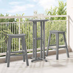 Bar Stool 2 pcs Light Grey 52 x 43 x 73.5 cm HDPE