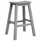 Bar Stool 2 pcs Light Grey 52 x 43 x 73.5 cm HDPE