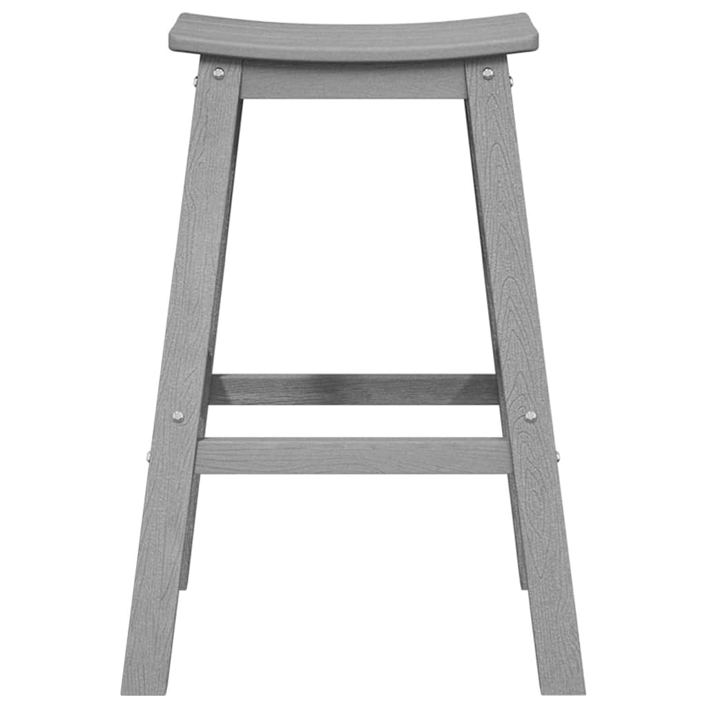 Bar Stool 2 pcs Light Grey 52 x 43 x 73.5 cm HDPE
