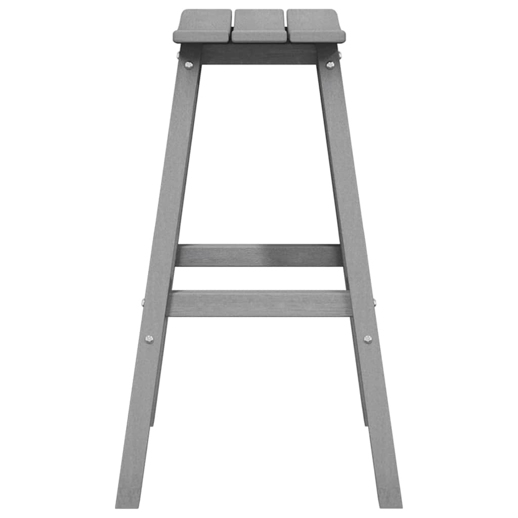 Bar Stool 2 pcs Light Grey 52 x 43 x 73.5 cm HDPE