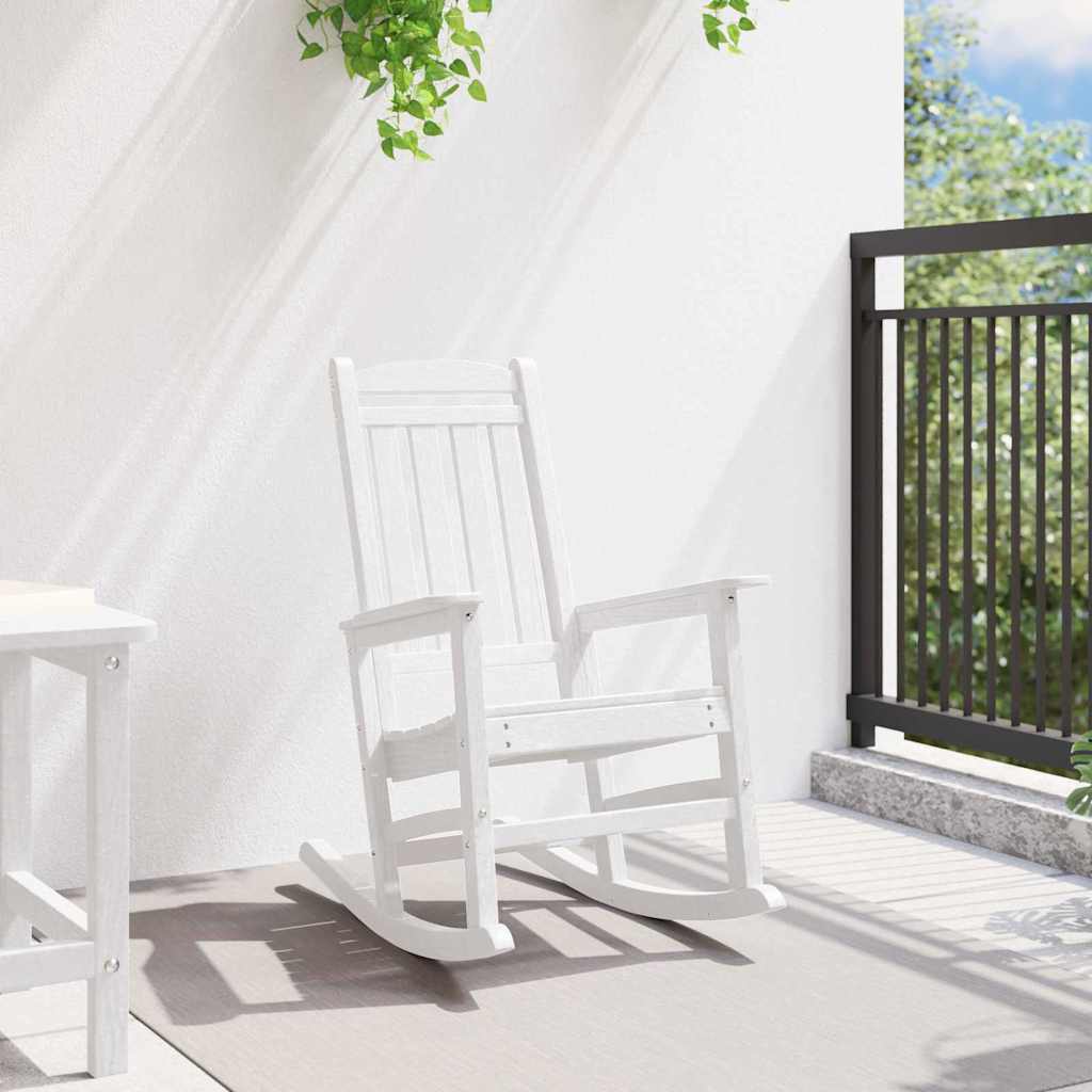 Garden Rocking Chair White 92 x 70 x 108cm HDPE