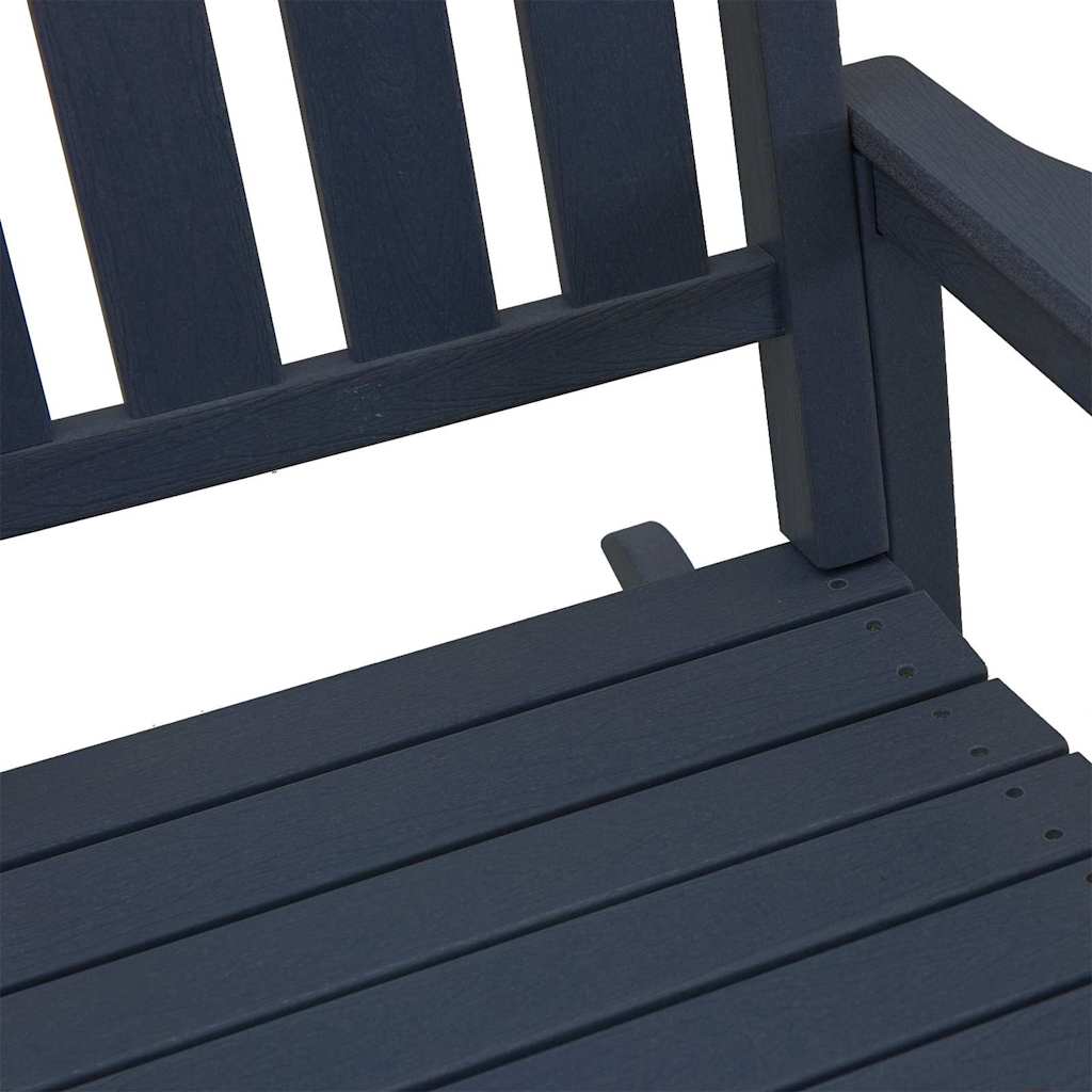 Garden Rocking Chair Navy Blue 92 x 70 x 108cm HDPE