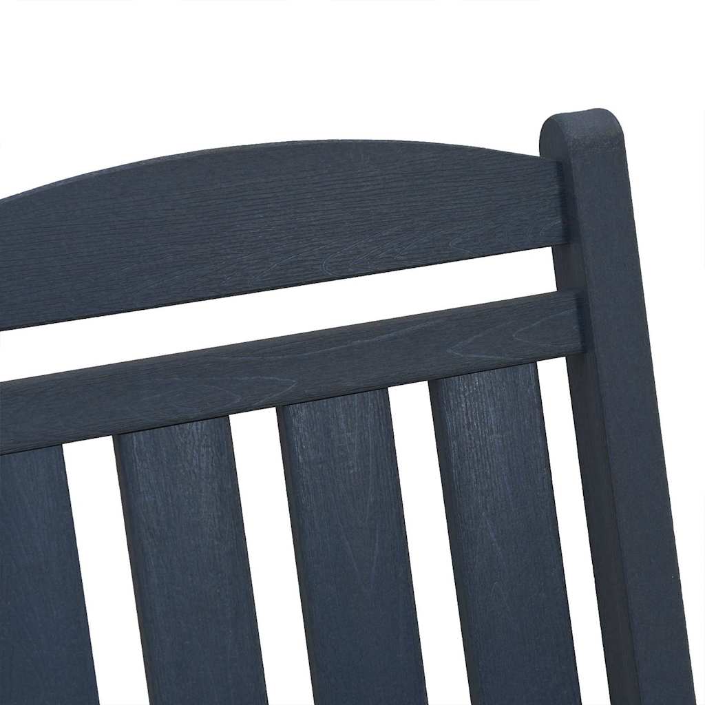 Garden Rocking Chair Navy Blue 92 x 70 x 108cm HDPE
