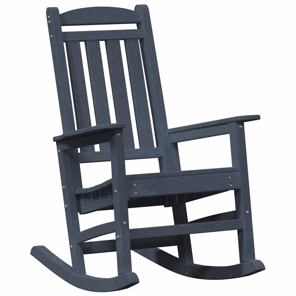 Garden Rocking Chair Navy Blue 92 x 70 x 108cm HDPE