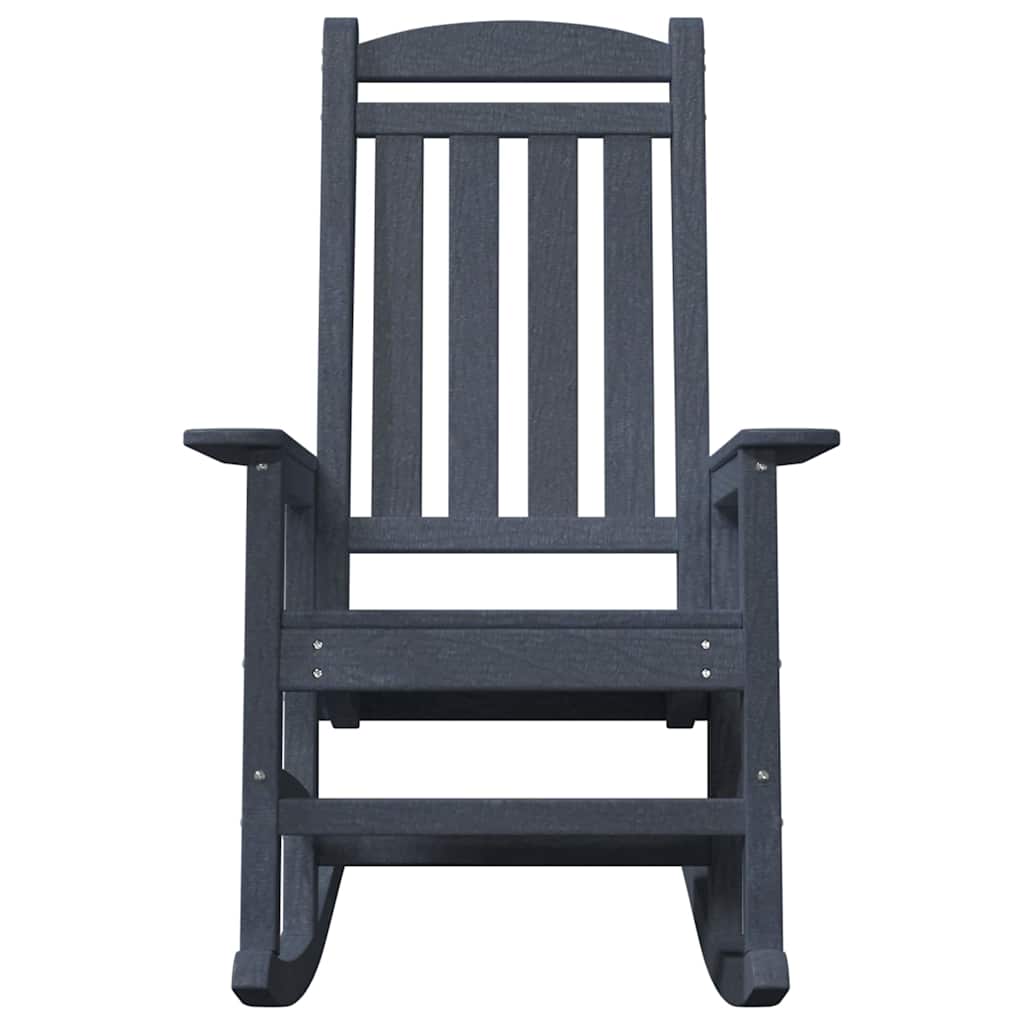 Garden Rocking Chair Navy Blue 92 x 70 x 108cm HDPE