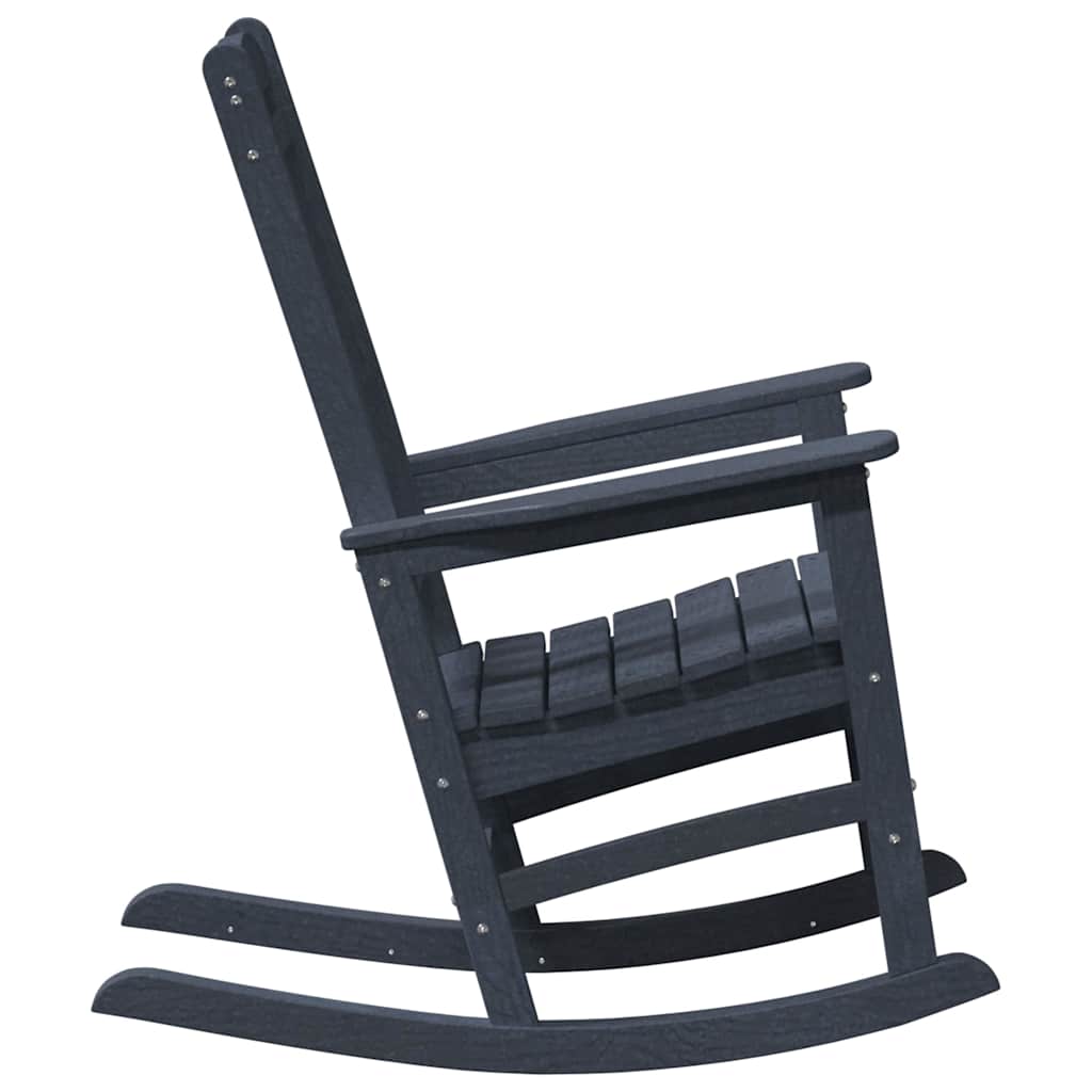 Garden Rocking Chair Navy Blue 92 x 70 x 108cm HDPE
