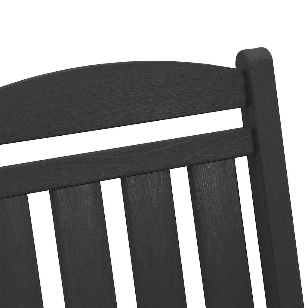 Garden Rocking Chair Black 92 x 70 x 108cm HDPE