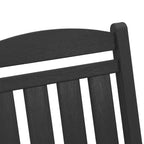 Garden Rocking Chair Black 92 x 70 x 108cm HDPE