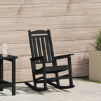 Garden Rocking Chair Black 92 x 70 x 108cm HDPE