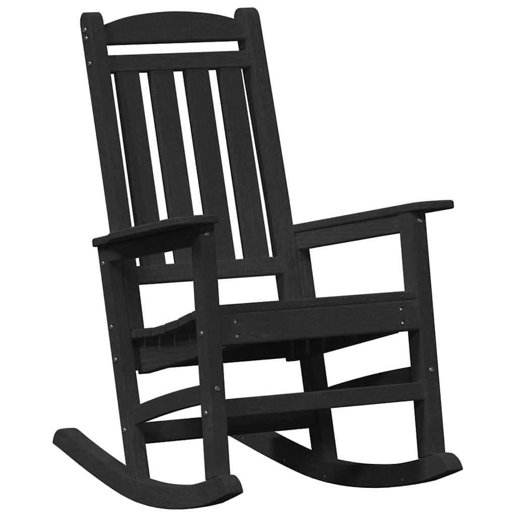 Garden Rocking Chair Black 92 x 70 x 108cm HDPE