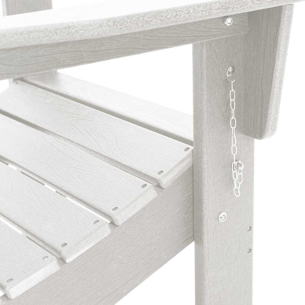 Folding Adirondack Chair White 80.5 x 74.5 x 92 cm HDPE