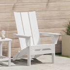 Folding Adirondack Chair White 80.5 x 74.5 x 92 cm HDPE