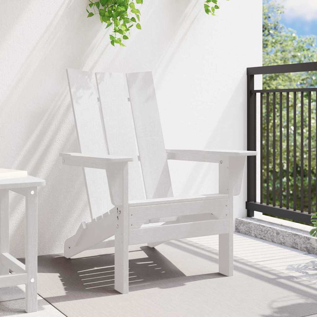 Folding Adirondack Chair White 80.5 x 74.5 x 92 cm HDPE