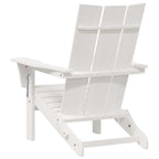 Folding Adirondack Chair White 80.5 x 74.5 x 92 cm HDPE