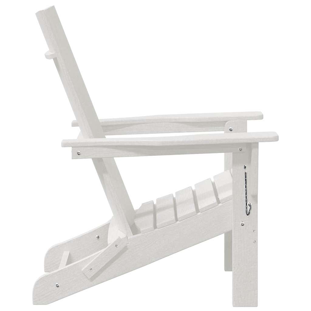 Folding Adirondack Chair White 80.5 x 74.5 x 92 cm HDPE