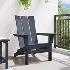Folding Adirondack Chair Navy Blue 80.5 x 74.5 x 92 cm HDPE