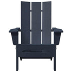 Folding Adirondack Chair Navy Blue 80.5 x 74.5 x 92 cm HDPE