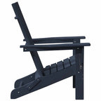 Folding Adirondack Chair Navy Blue 80.5 x 74.5 x 92 cm HDPE