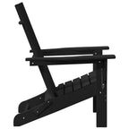 Folding Adirondack Chair Black 80.5 x 74.5 x 92 cm HDPE