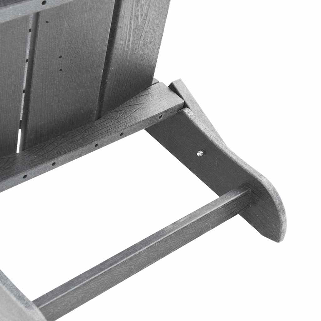Folding Adirondack Chair Light Grey 80.5 x 74.5 x 92 cm HDPE